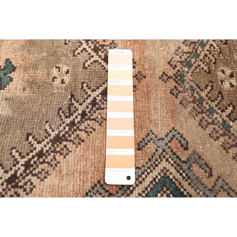 ECARPETGALLERY Hand-knotted Antalya Vintage Light Copper Wool Rug - 3'6 x 10'1