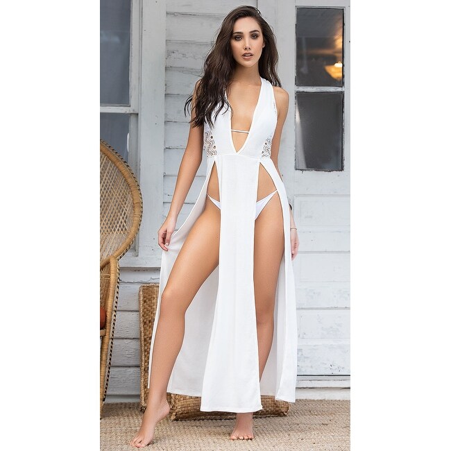 high cut maxi dress