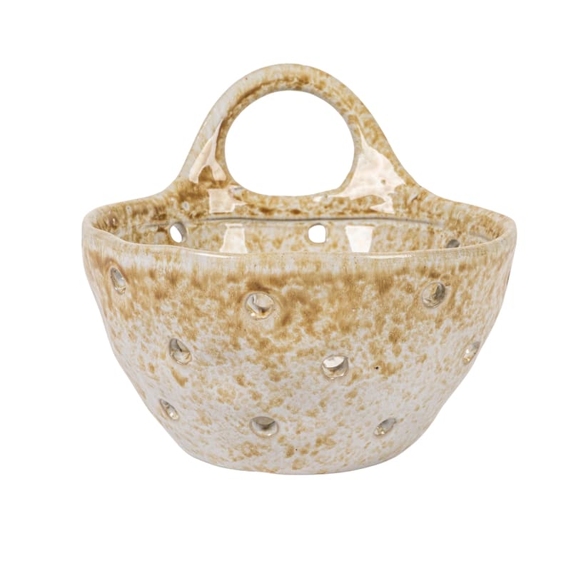 Stoneware Colanders with Handles - 7.9"L x 6.5"W x 5.4"H