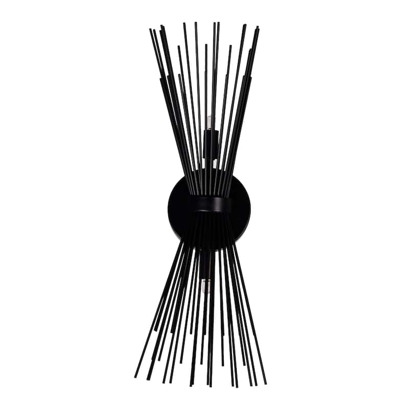 Savannah 2 Light Wall Sconce With Black Finish