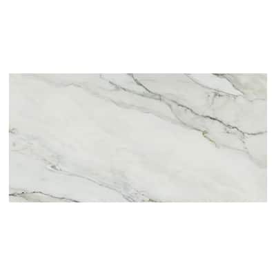 Apollo tile 24" x 48" Splendor Matte White with Gray Vein Porcelain Tile (15.42 sq ft/case) - 2 Pack