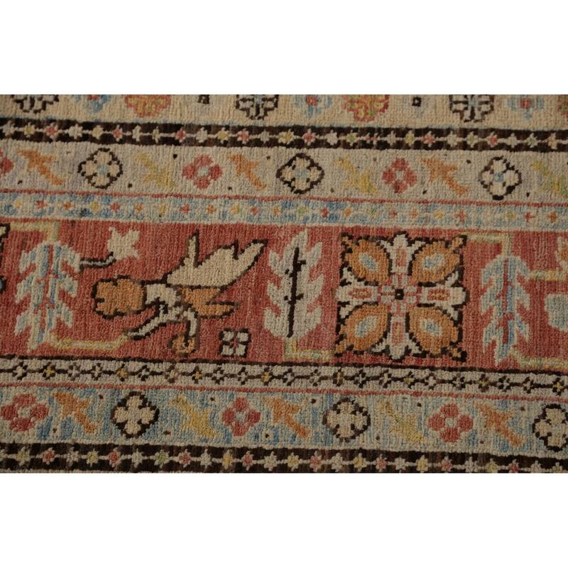 Vegetable Dye Heriz Serapi Rug Hand-Knotted Oriental Wool Carpet - 10'2"x 12'5"