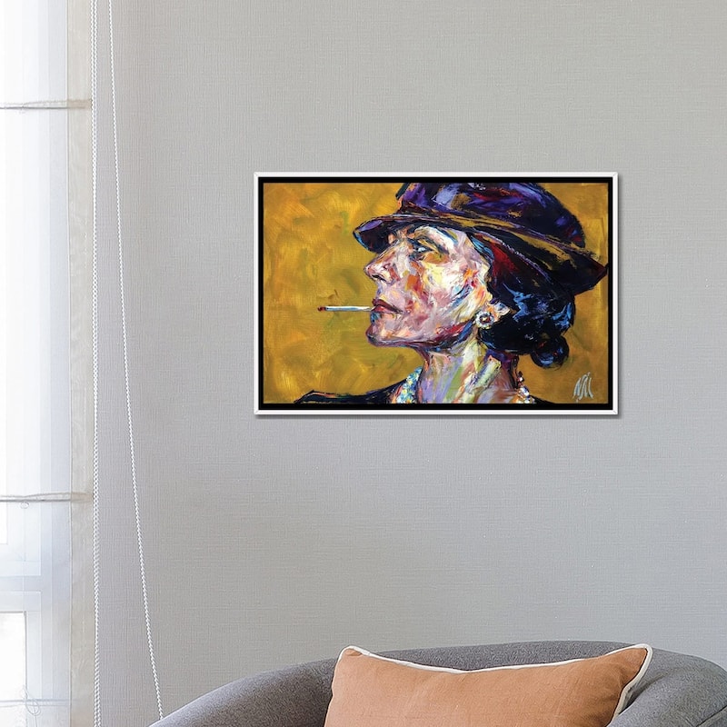 iCanvas "Coco Chanel" by Natasha Mylius Framed Canvas Print