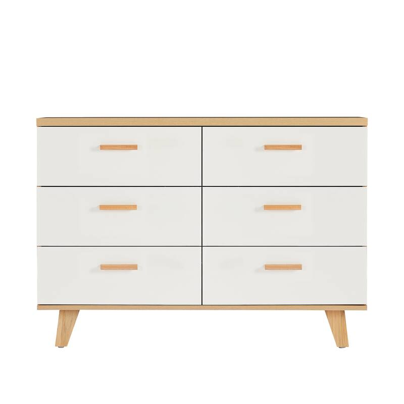 White Drawer Cabinet with 6 Drawers