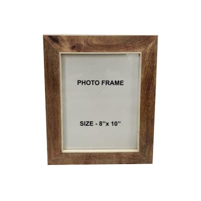 Wood Picture Frame w/ White Resin Border
