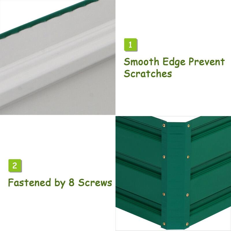 Outdoor Raised Garden Planter Box for Patio Flower Vegetables - 30" x 32" x 12.0" (L x W x H)