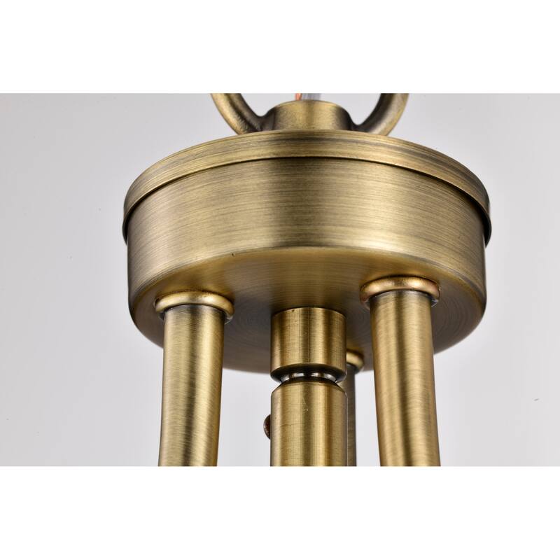Amado 1 Light Pendant - 10 Inches - Vintage Brass Finish - Clear Glass - Vintage Brass