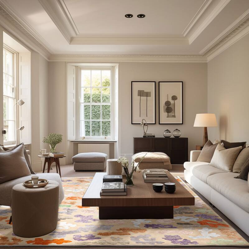 ECARPETGALLERY Hand-knotted Legacy Khaki Silk, Wool Rug - 9'11 x 14'2