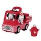 preview thumbnail 4 of 3, Lambs & Ivy Fire Truck 5pc Developmental Plush Soft Toy Interactive Play Set