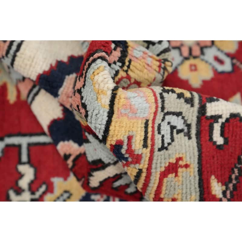 Hand Knotted Oriental 100% Wool Carpet Traditional Medallion Red Heriz (serapi) Area Rug - 9' 9'' X 8' 0''