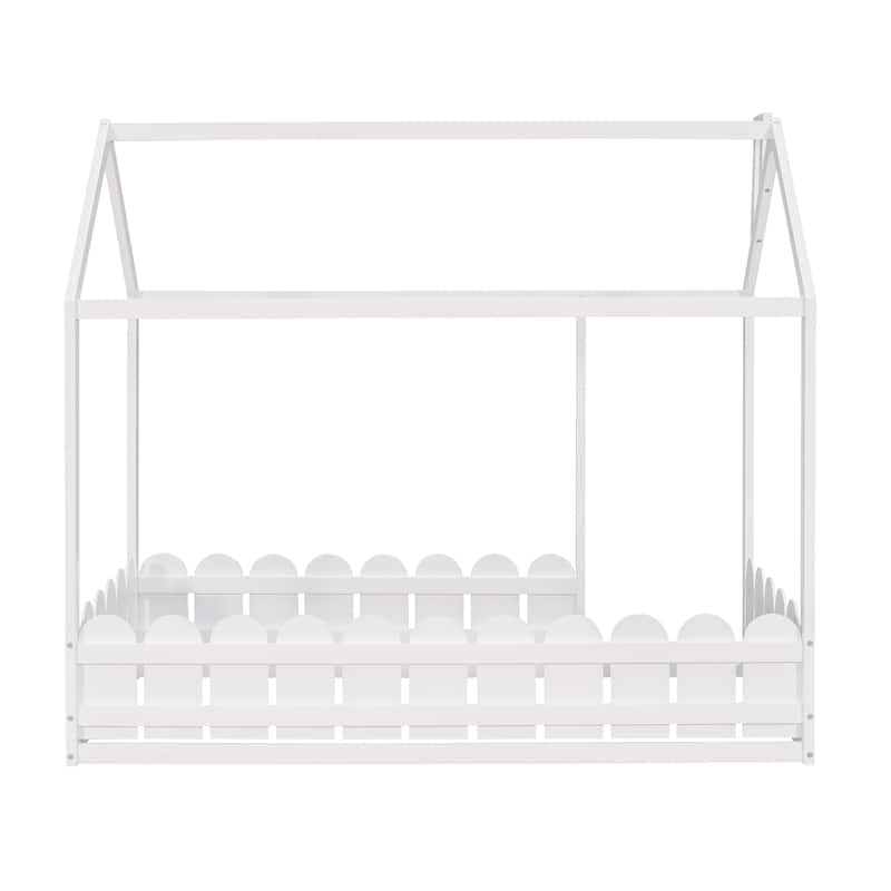 Twin Pinewood Playhouse Bed Frame with Roof