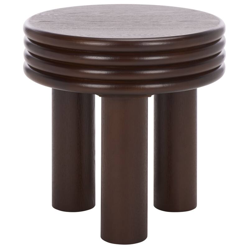 SAFAVIEH Home Ohana Accent Tablle - 20"W x 20"D x 20"H - Dark Brown