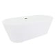 preview thumbnail 16 of 33, Altair Kaprun Flatbottom Freestanding Acrylic Soaking Bathtub in Glossy White with Drain and Overflow