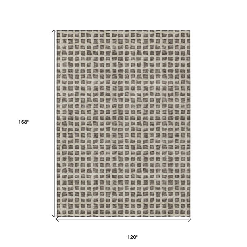 HomeRoots Geometric Transitional Rectangle Outdoor Rug