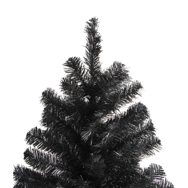 Full Colorado Spruce Artificial Halloween Tree - 6' - Black - Unlit - 6 Foot