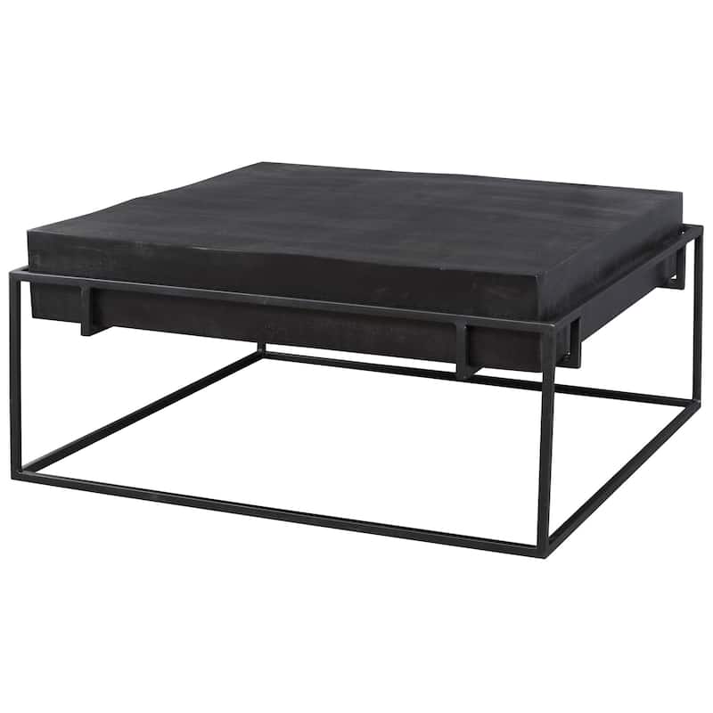 Uttermost 25111 Telone 35" Wide Aluminum Top Iron Coffee Table
