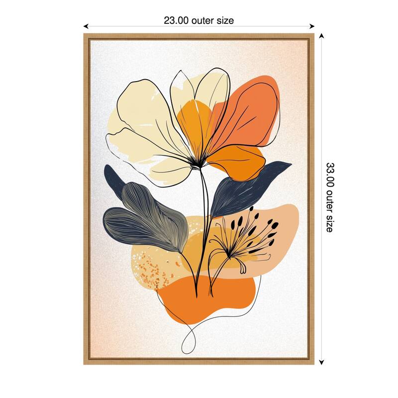 Ember Blooms No. 1 by Sally Ann Moss (23 x 33 in.), Framed Canvas Wall Art Print