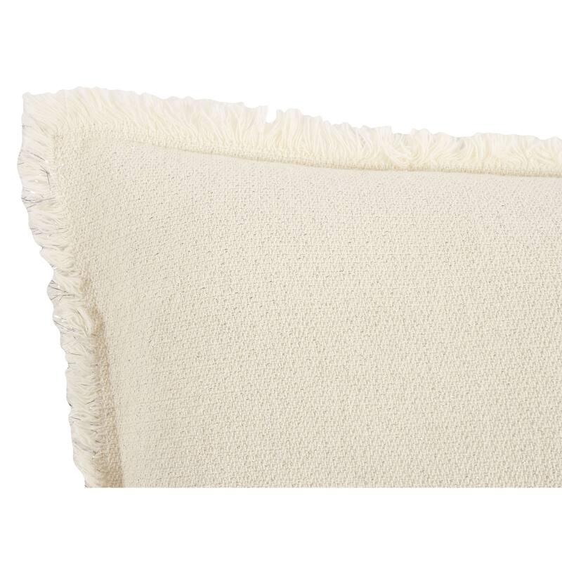 KAF Home Lurex Garment Washed Flange/Feather Filled Decorative Pillow, 20" x 20"