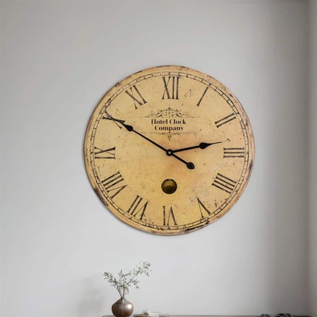 Modern D23x2.2" Wall Clock - Beige