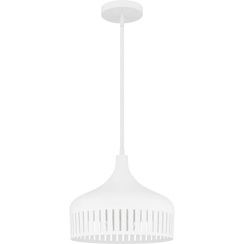 Matte White One Light Pendant from the Quoizel Pendant Collection - Matte White