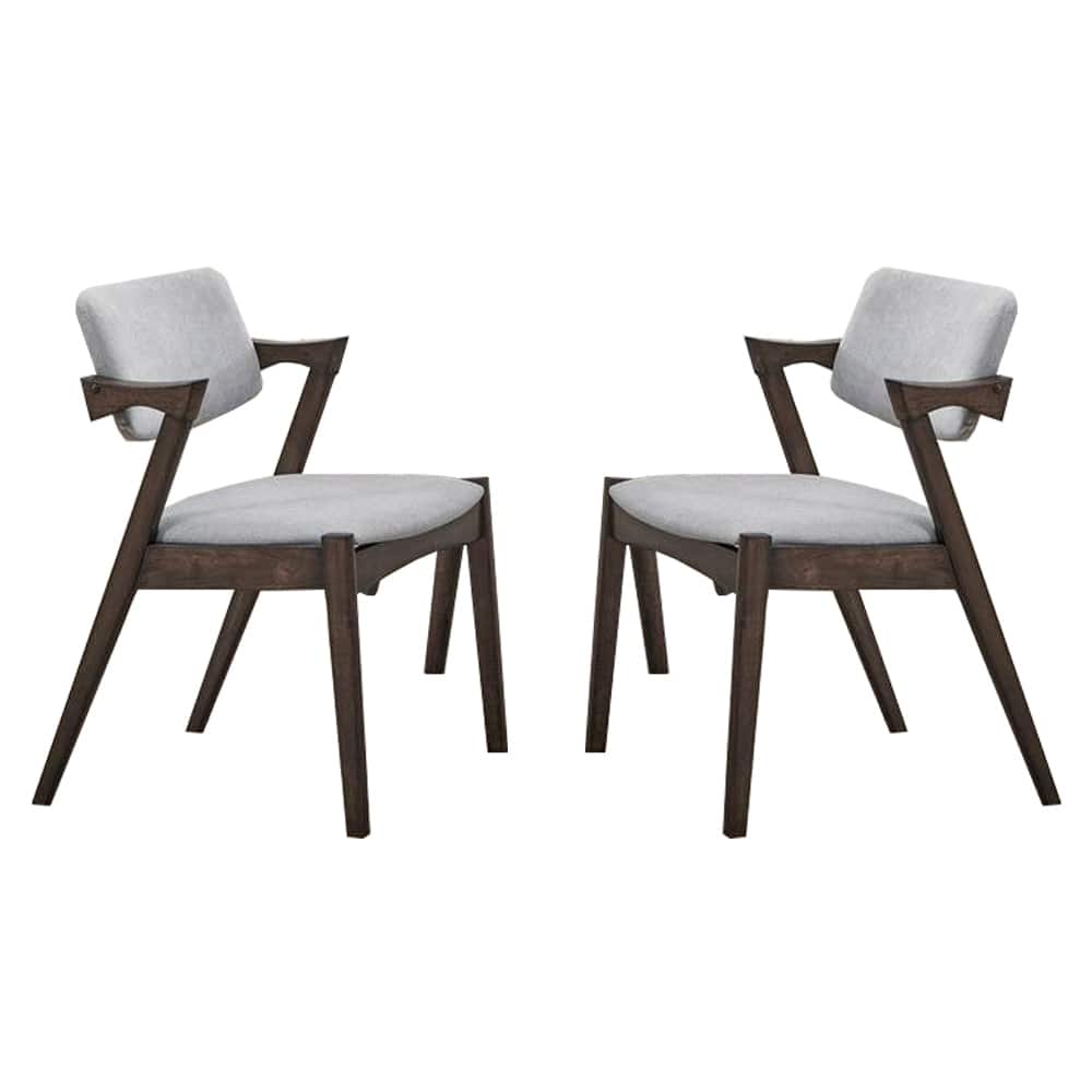 Set of 2 Fabric Upholstered Dining Chairs in Walunt