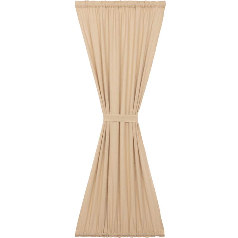 Farmhouse Curtains VHC Cotton Burlap Door Panel Rod Pocket Solid Color - Door Panel 72x40 - Door Panel 72x40