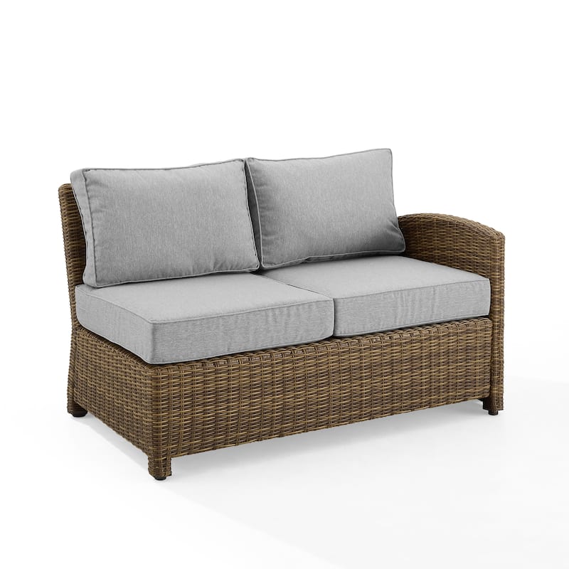 Crosley Bradenton Outdoor Wicker Sectional Right Side Loveseat - 52.75 "W x 31.5 "D x 32.5 "H