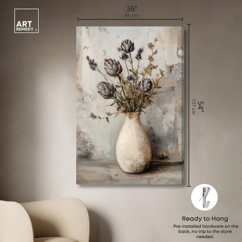 Artichoke Glory Canvas by Art Remedy, Gallery Wrapped