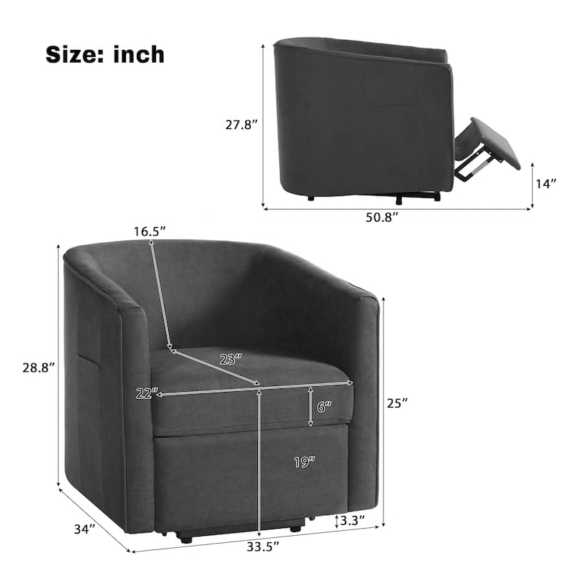 Power Lift Recliner Barrel Shape Recliner Chair Lift Assist Reclining Chair Electric Lift Chair with Footrest and Side Pocket