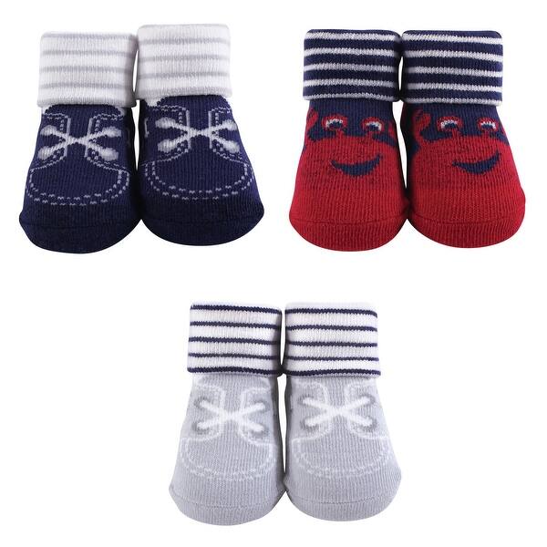 slide 1 of 1, Hudson Baby Infant Boy Socks Boxed Giftset, Crab, One Size - Crab One Size - Crab