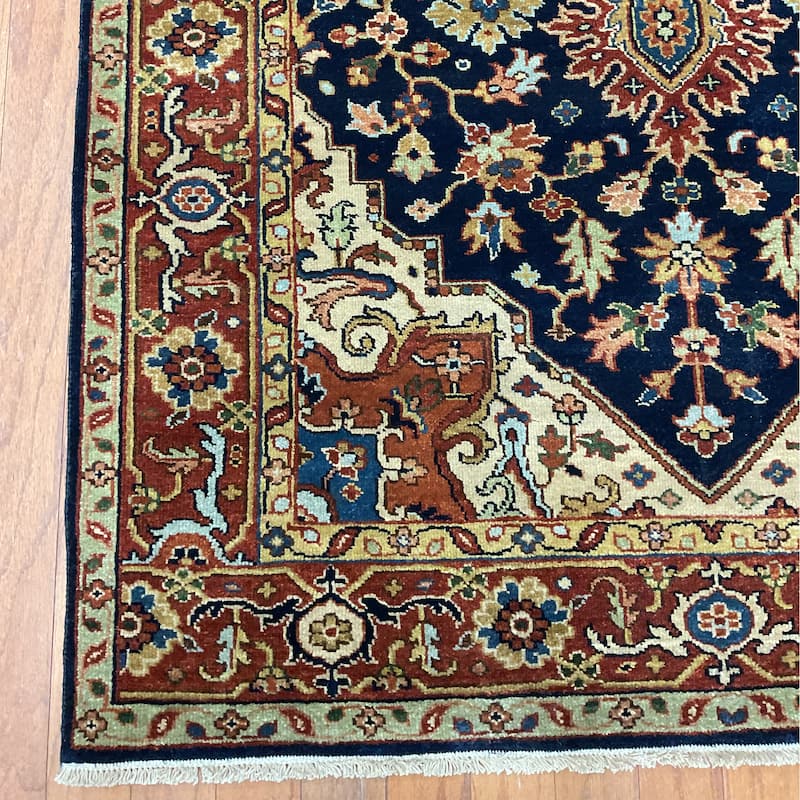 HERAT ORIENTAL Hand-knotted 4' x 8'1 Indo Serapi Wool Rug - 4' x 8'1"
