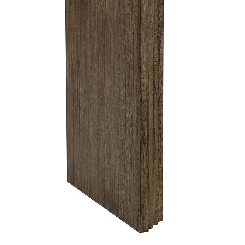 Modern Style Console Table, Striped Side Table with Paulownia Wood Veneer, for Foyer, Living Room and Entryway