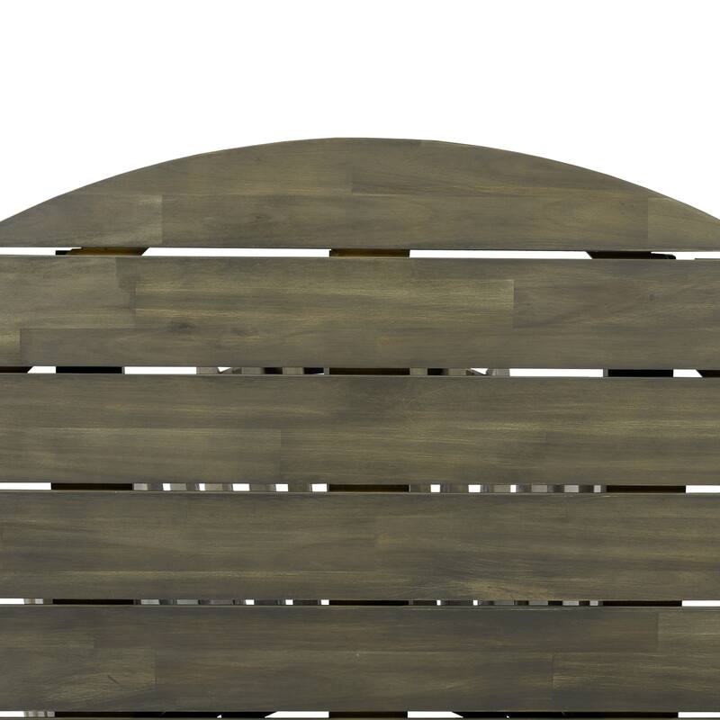 Outdoor Acacia Wood Patio Dining Table, 47.25-inch extra-large round dining table,for Backyard, Lawn, Balcony,Grey Finish