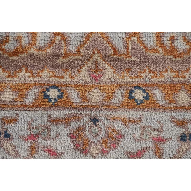 Heriz Serapi Oriental Octagon Rug Hand-Knotted Wool Carpet - 5'11"x 5'11"