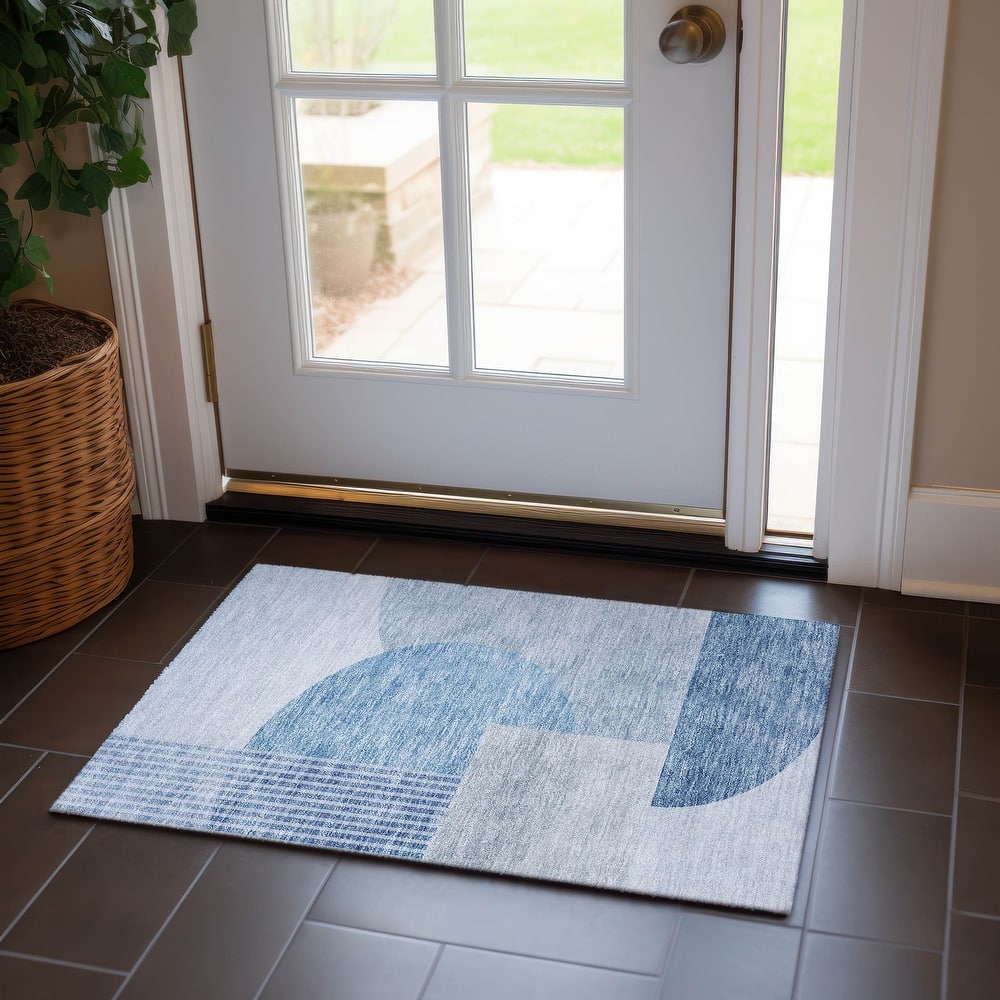 Machine Washable Indoor/ Outdoor Chantille Contemporary Deco Rug