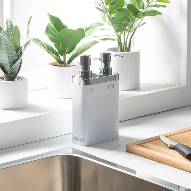 Kitchen Details Dual Pump Soap & Lotion Dispenser in Clear