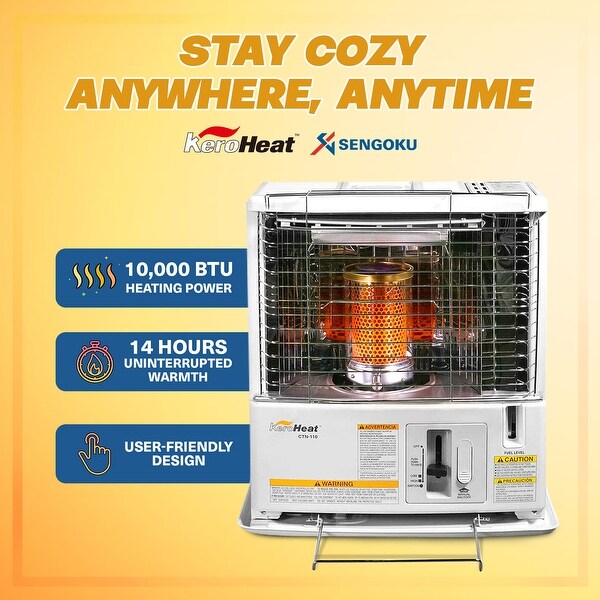 Sengoku CTN-110 KeroHeat Portable Radiant Kerosene Heater, 10,000