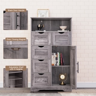 Accent Cabinet Storage Cabinet Dressing Cabinet with Doors and Drawers Clothes Cabinet Vanity Cabinet for Bathroom