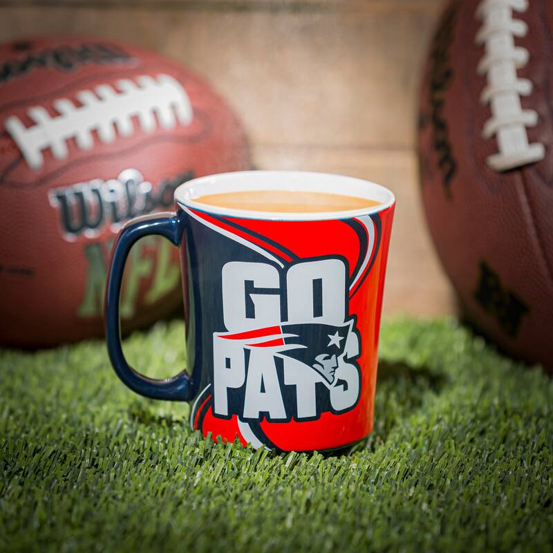 New England Patriots, 14 oz Ceramic Coffee Mug w/ Gift Box