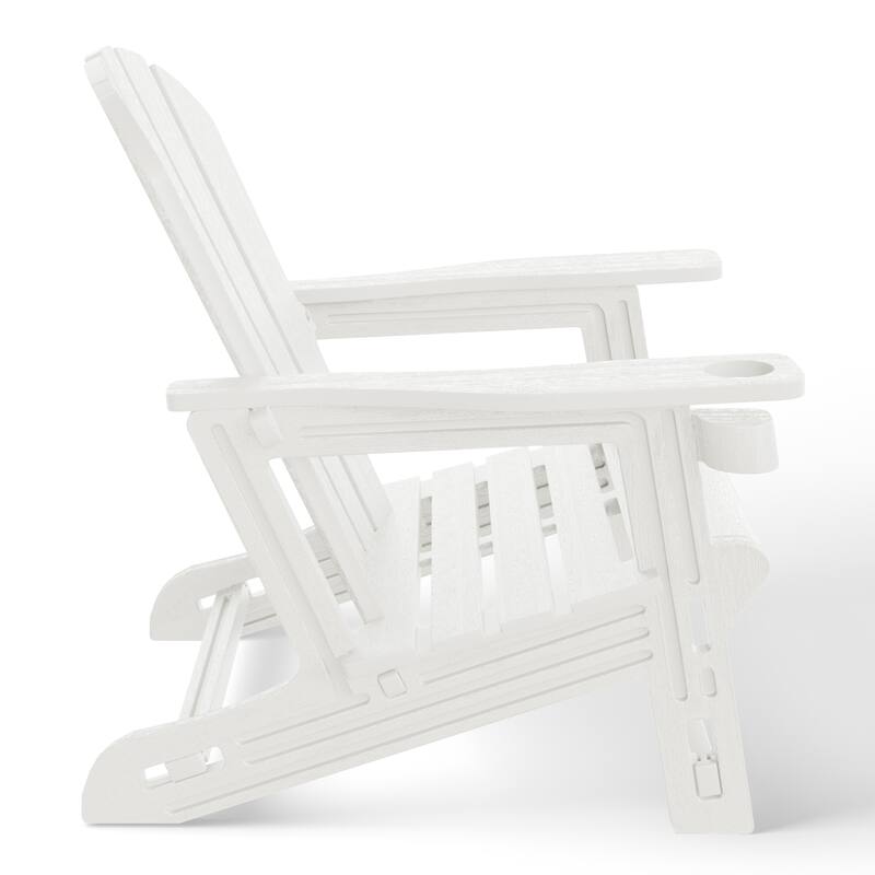 Coastline Outdoor Poly Adirondack Chair with Side Table