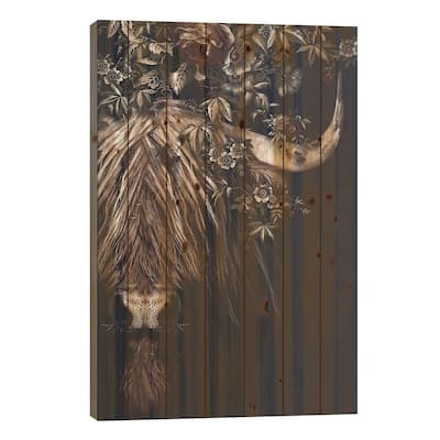 Highlander II Print On Wood by Wouter Rikken - Multi-Color