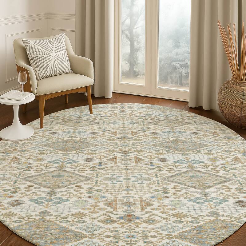 Machine Washable Indoor/ Outdoor Global Bidunga Chantille Rug