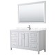 preview thumbnail 56 of 71, Daria 60 Inch Single Vanity, Cultured Marble Top, 58 Inch Mirror