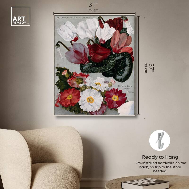 Cyclamens Canvas by Art Remedy