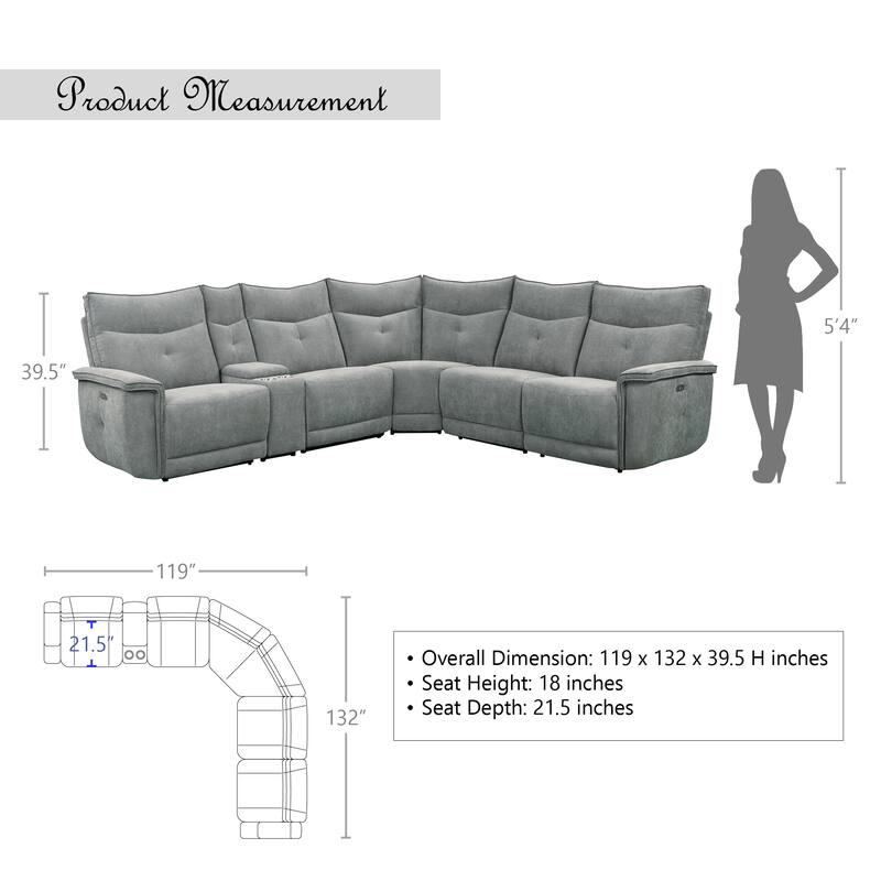 Avenue Power Modular Reclining Sectional Sofa