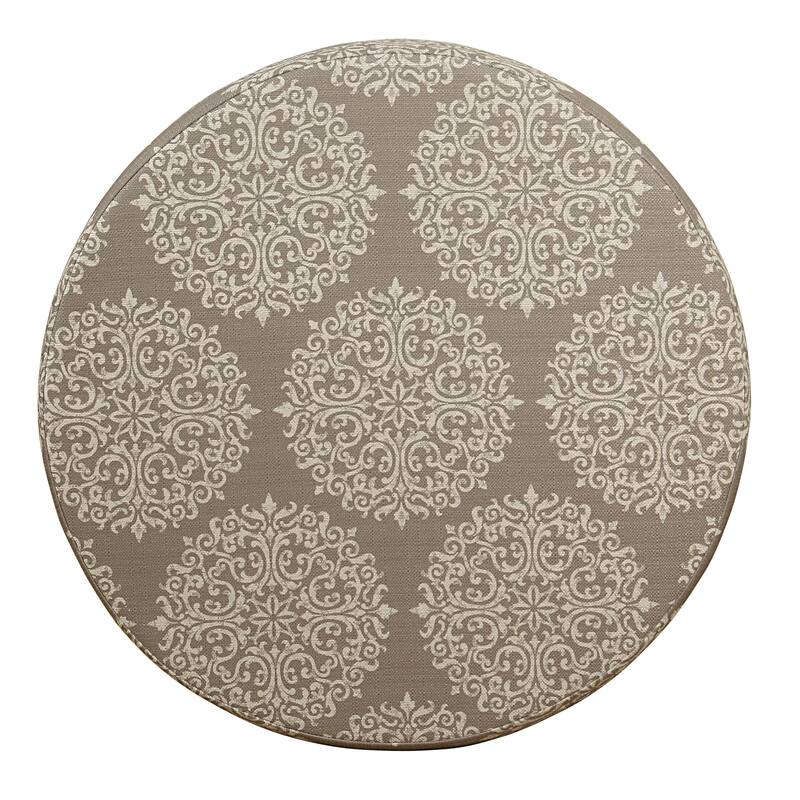 The Curated Nomad Hector Brown Medallion Storage Ottoman