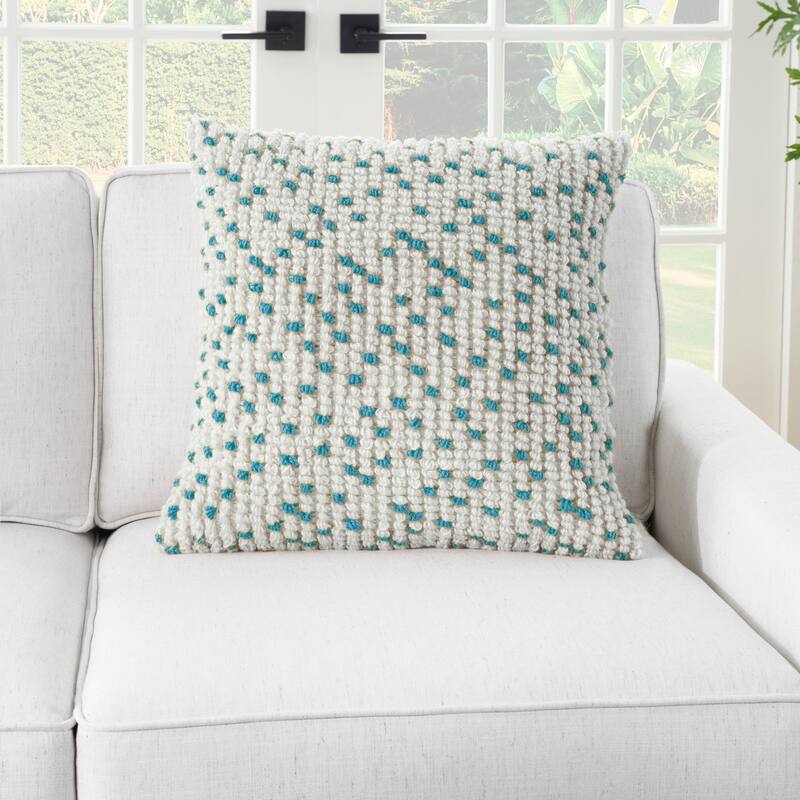 Cartier Outdoor Pillows Loop Dots Throw Pillow by Havenside Home