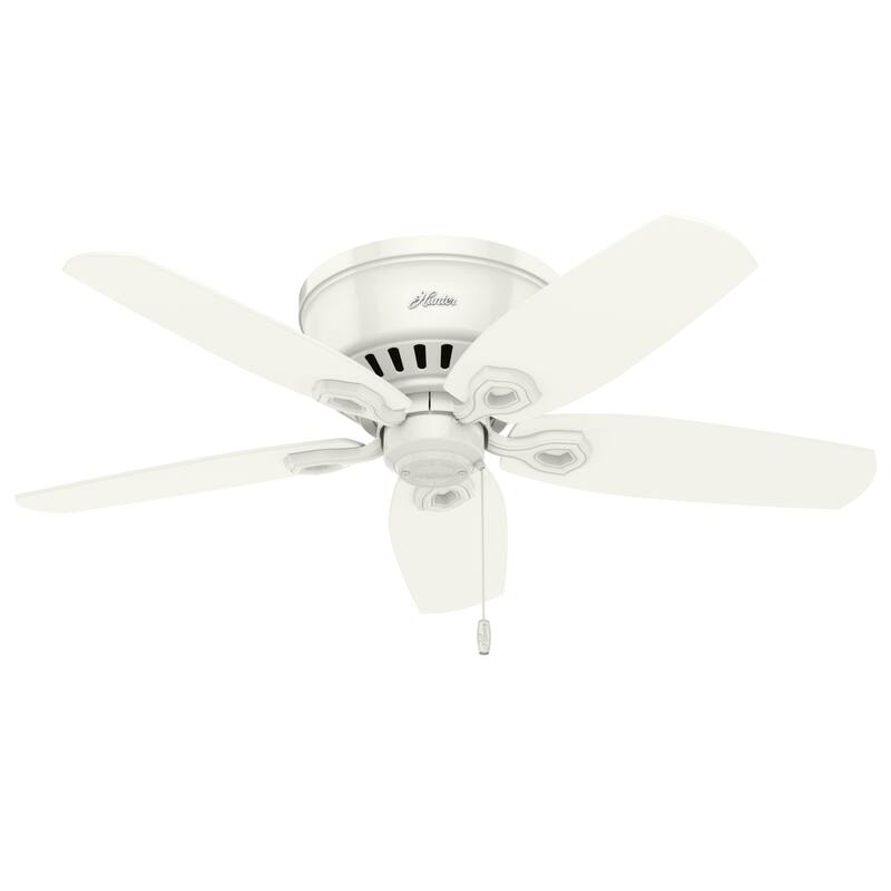 Hunter 42" Builder Low Profile Ceiling Fan with 3-Light LED Light Kit and Pull Chain