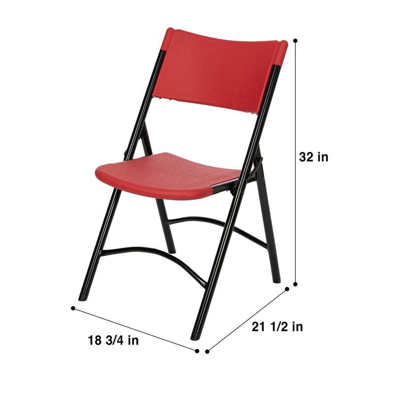 Hampden Furnishings Gwyneth Collection Resin Folding Chair, Pack of 4