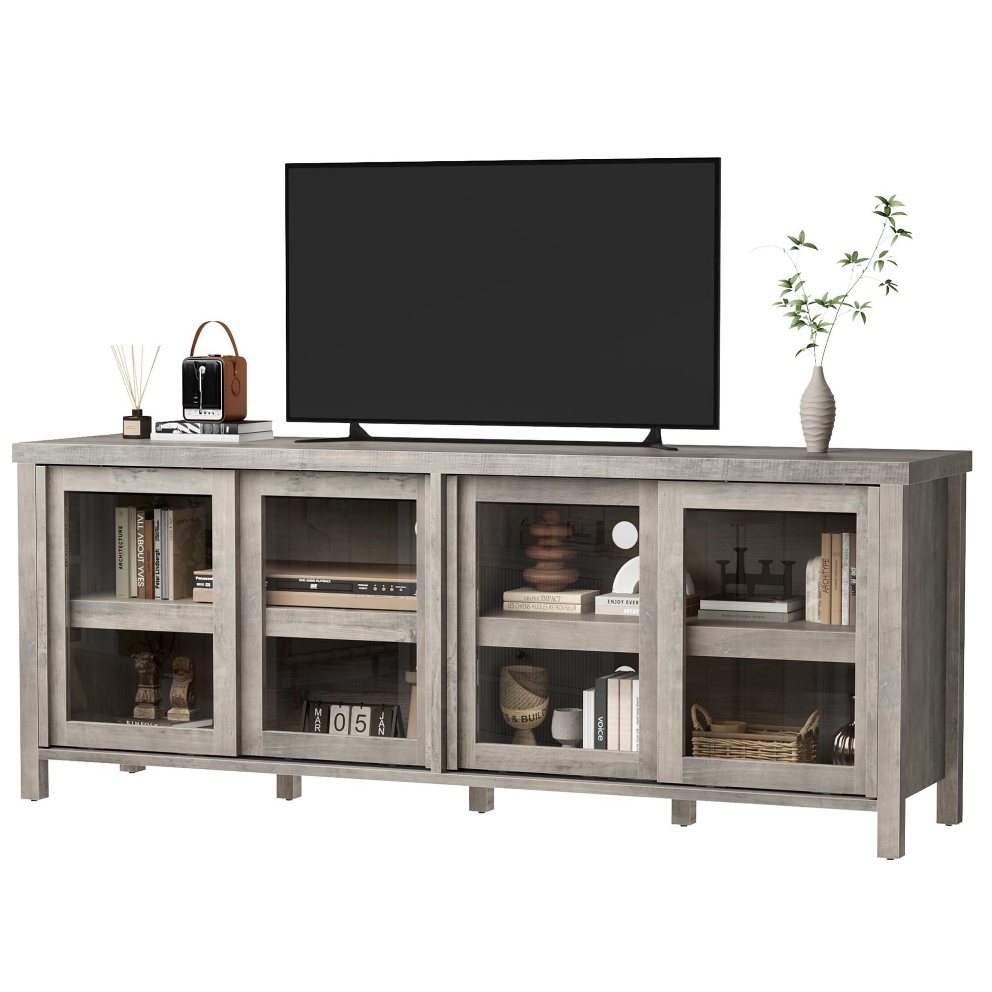 TV Stand for 65 Inch, Entertainment Center with Storage Cabinet